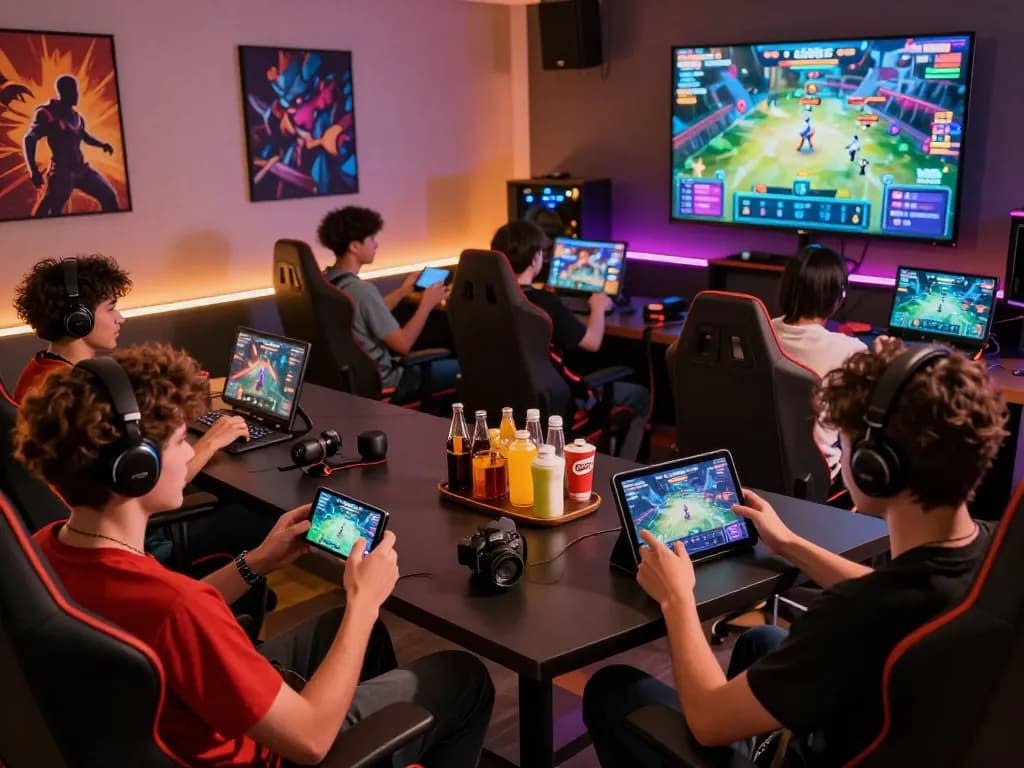 Exciting S666 gaming platform scene with players engaged, showcasing a vibrant online gaming community.
