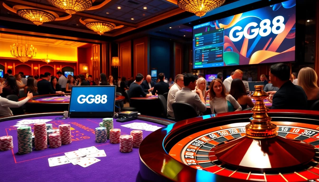 Engaging casino scene featuring vibrant poker chips and cards at https://www.gg88com.com/ for a high-stakes gambling experience.
