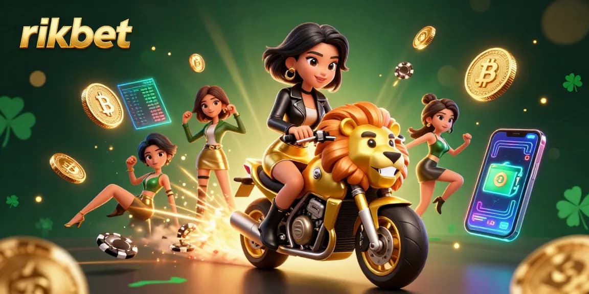Engage with rikbet's thrilling online casino experience as a glamorous rider conquers the game.