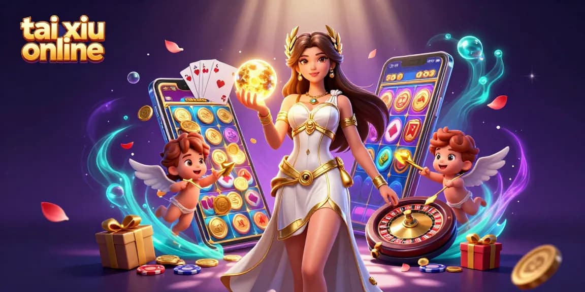 Play tai xiu online with interactive and colorful game elements in a rich, vibrant scene.