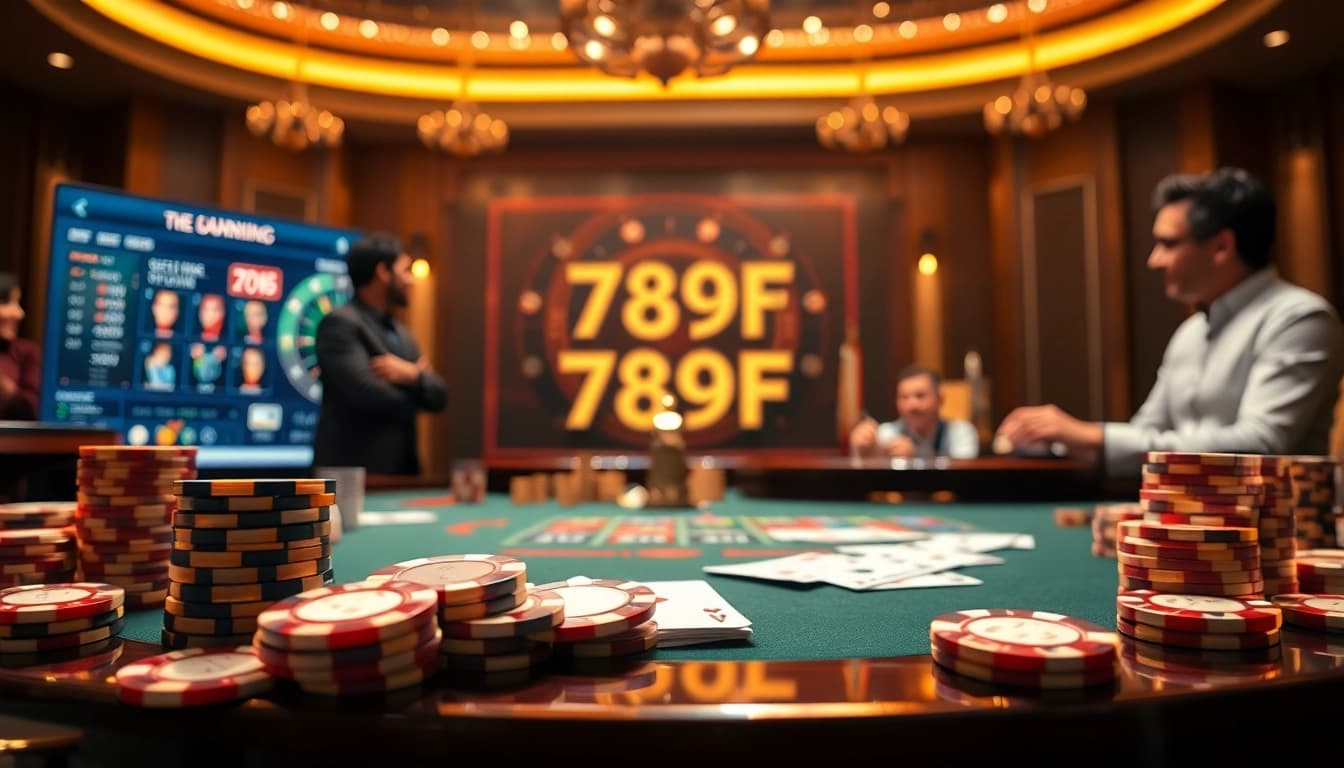 Engaging in thrilling gameplay at 789F's luxurious online casino with vibrant colors and dynamic betting options.