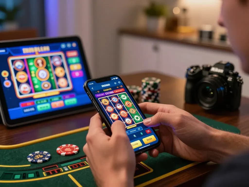Place bets easily from trang chủ nk88 mobile app, showcasing lively slot graphics.