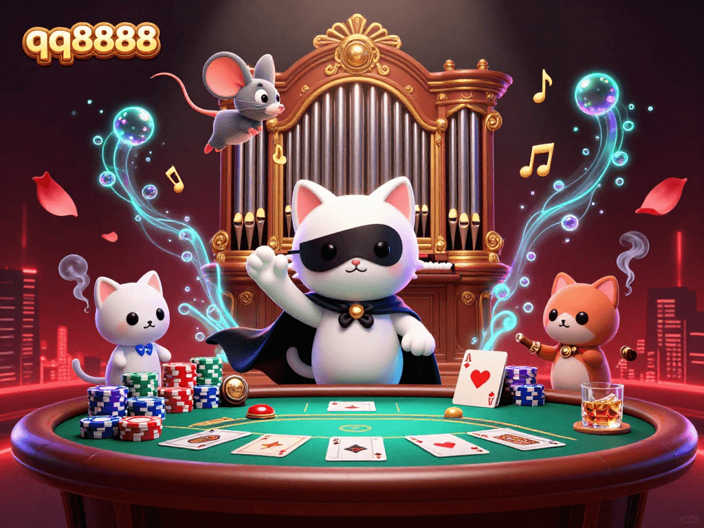 Experience thrilling moments at qq8888 with our vibrant gaming at poker tables and acrobatic performances.