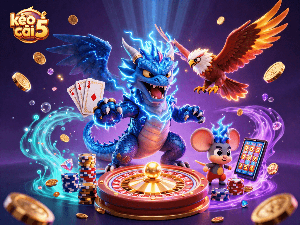 Engage with kèo nhà cái 5 through a magical 3D casino adventure with thunder dragon and wind hawk.