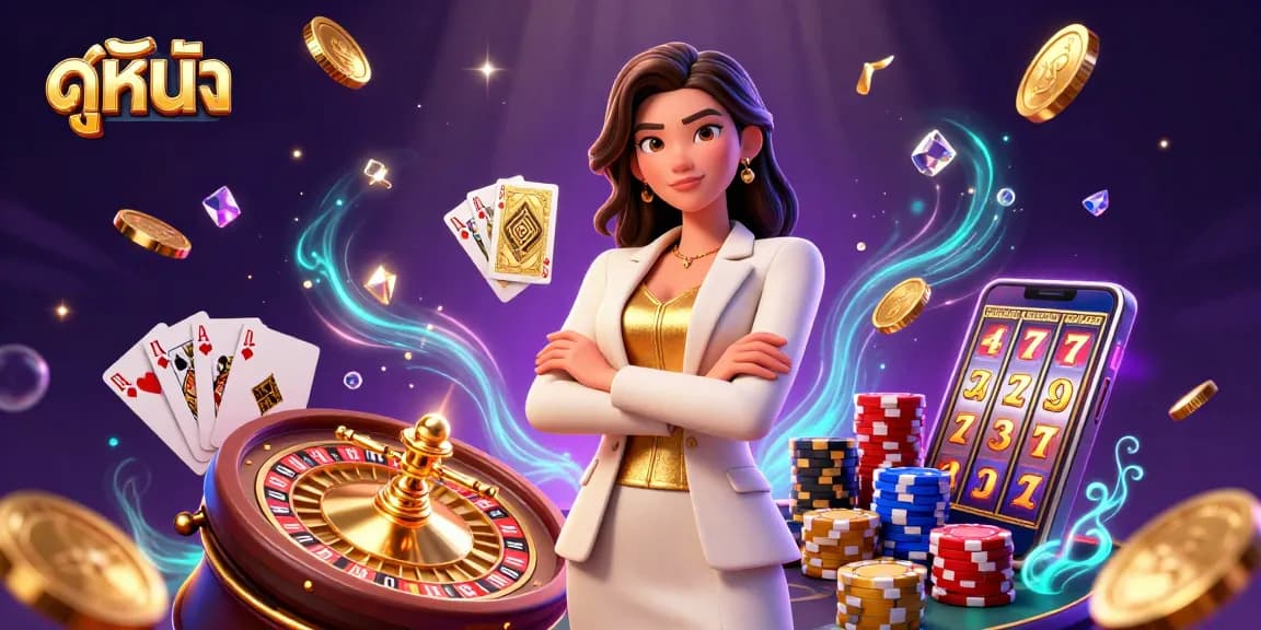 Experience exciting ดูหนัง moments with thrilling casino elements in a dynamic 3D illustration.