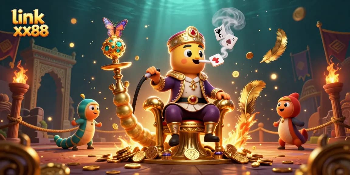 Join the excitement at link xx88, where vibrant characters bring poker thrills to life in a dynamic casino scene.