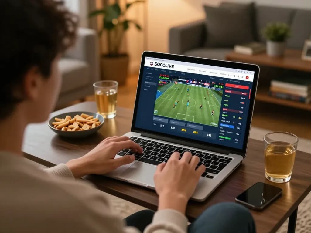 Socolive online sports betting experience during casual home gaming session.