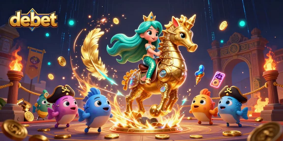 Experience the thrilling world of debet with our vibrant mermaid princess and casino adventure scene.