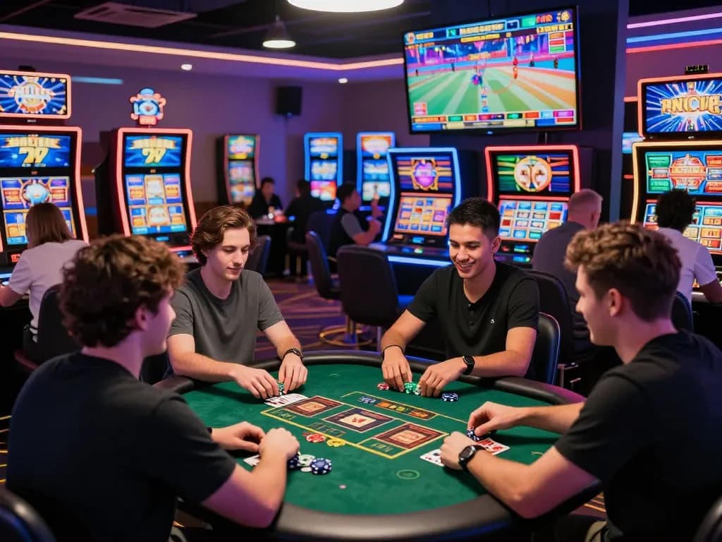 Players enjoying the excitement of MM88 online casino gaming with vibrant visuals and engaging atmosphere.