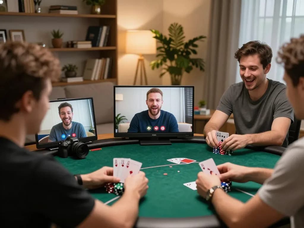 Experience exciting online poker gameplay at new pk luck with friends, showcasing strategic moves and celebrations.