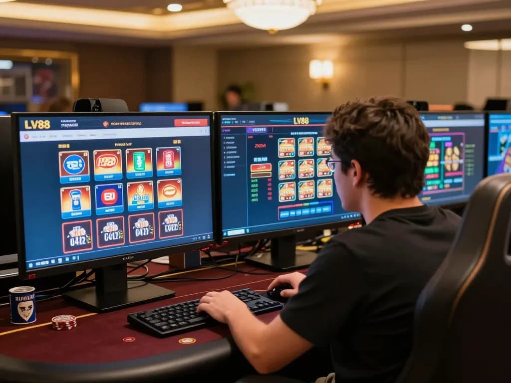 Engage in exciting gameplay at LV88's online casino platform with multiple game options.