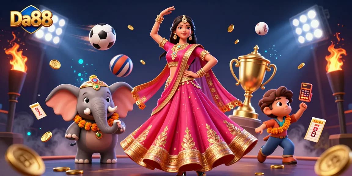 Experience the thrill of Da88 with a captivating mix of vibrant casino elements and dynamic sports betting action.