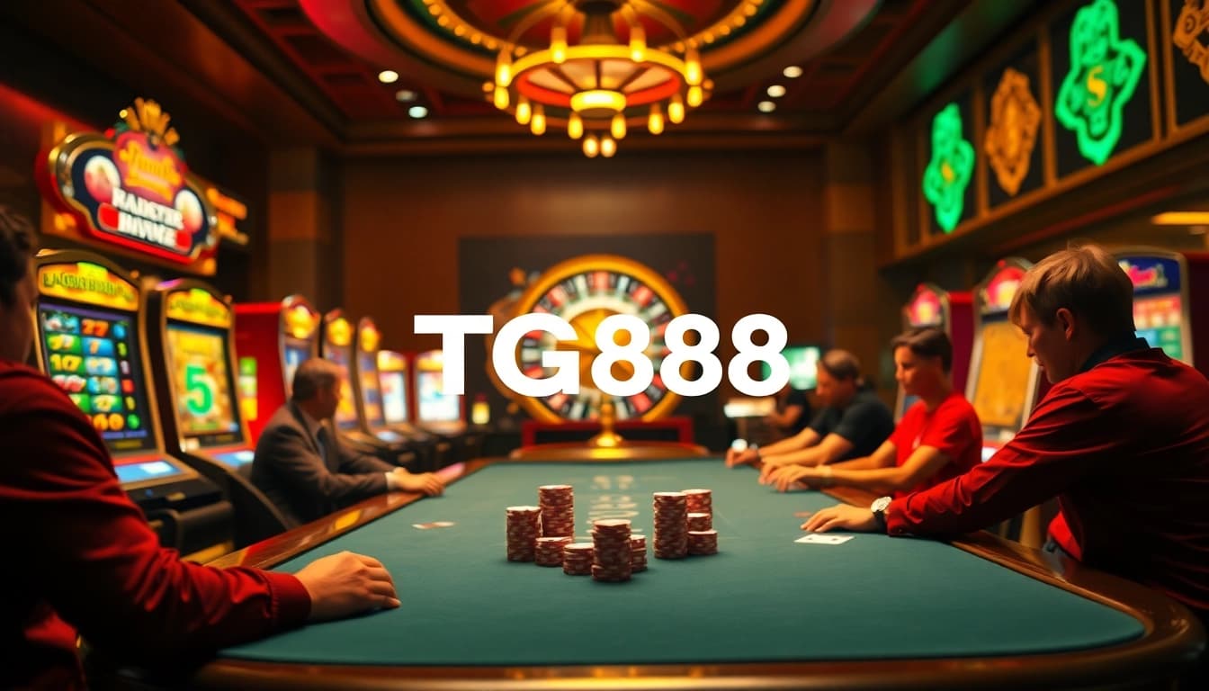 Experience the thrilling action of gambling at TG888 casino with vibrant games and engaging players.