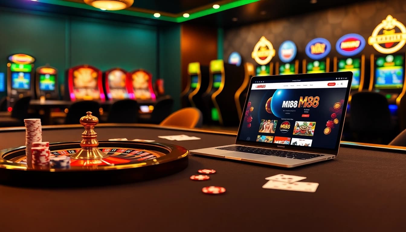 Experience the luxury of online gambling with MM88's exciting casino atmosphere.