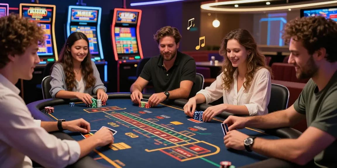 Players at credit card casinos using Mastercard deposits, showcasing excitement and vibrant atmosphere at https://being-there.org.uk.