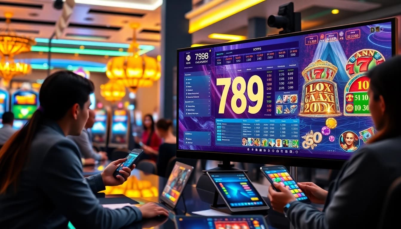 Online gambling platform interface featuring dynamic games and 789b branding