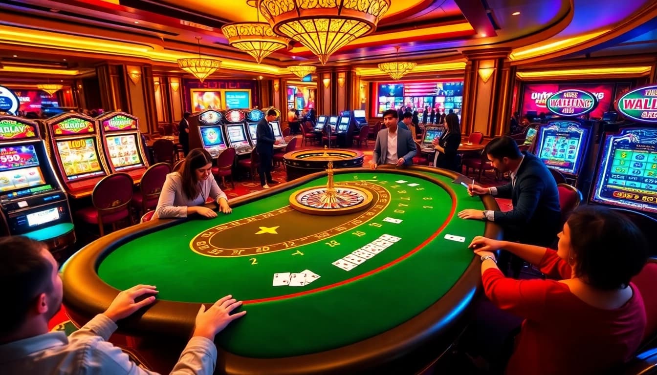 Experience thrilling casino action at uu88. com with vibrant poker games, captivating slot machines, and an exciting atmosphere.