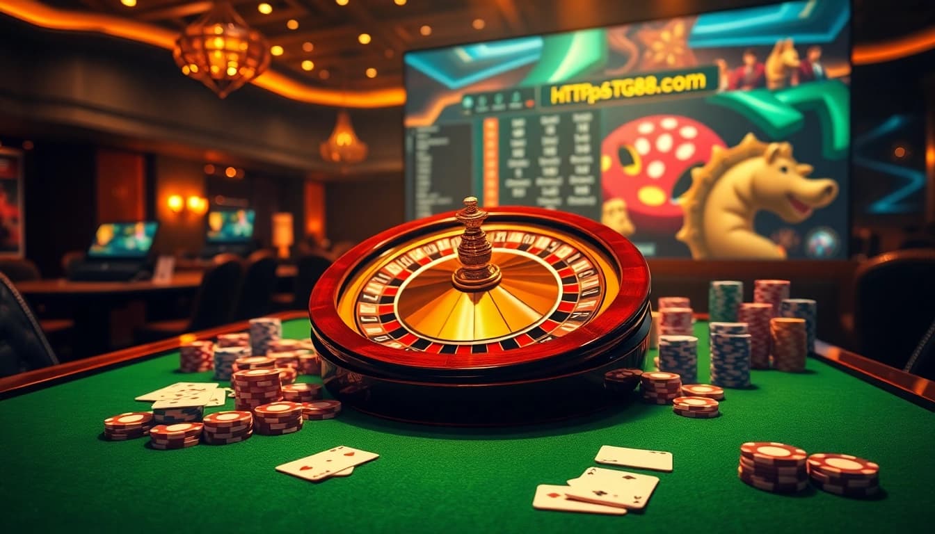 Experience thrilling online gambling at https://tg88pro.com/ with vibrant casino gaming elements.