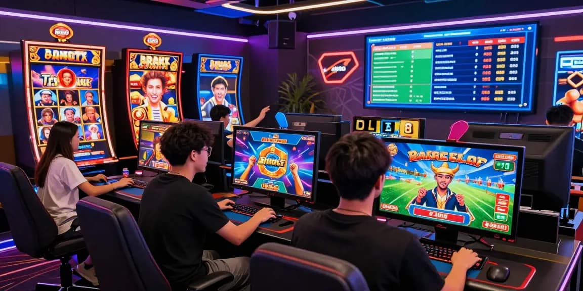 Dynamic online gaming experience at Hello88, showcasing players engaging with immersive games and vibrant graphics.