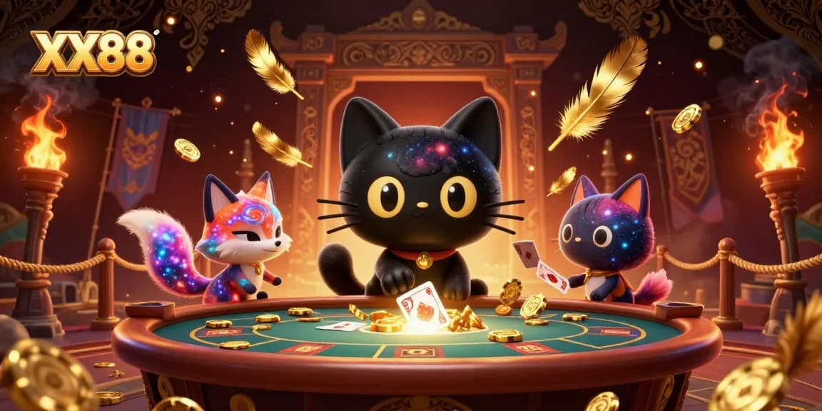 Engage in thrilling gameplay at XX88 with a mesmerizing cosmic casino illustration.