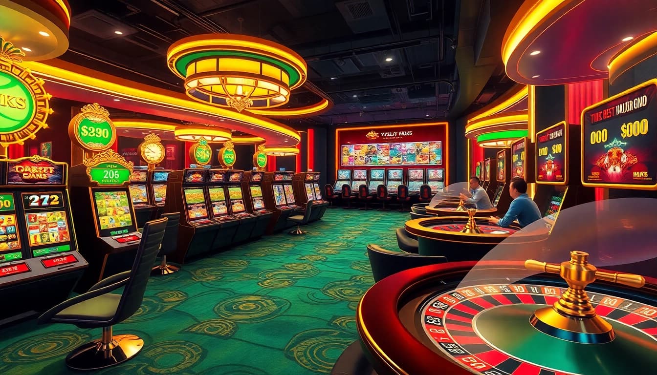 Exciting v9bet casino scene featuring engaging online games and players enjoying the experience.