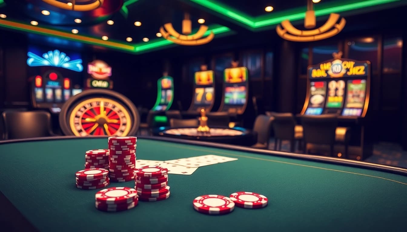 Experience the excitement of đăng ký CM88 with a luxurious casino ambiance featuring rich card games and slot machines.