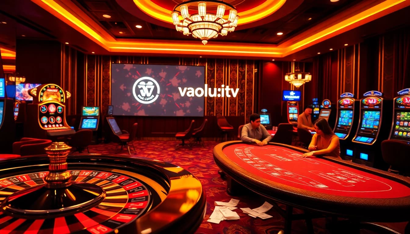 Experience the thrill of Nhà cái vaoluoitv with high-stakes gambling at a luxury casino table.
