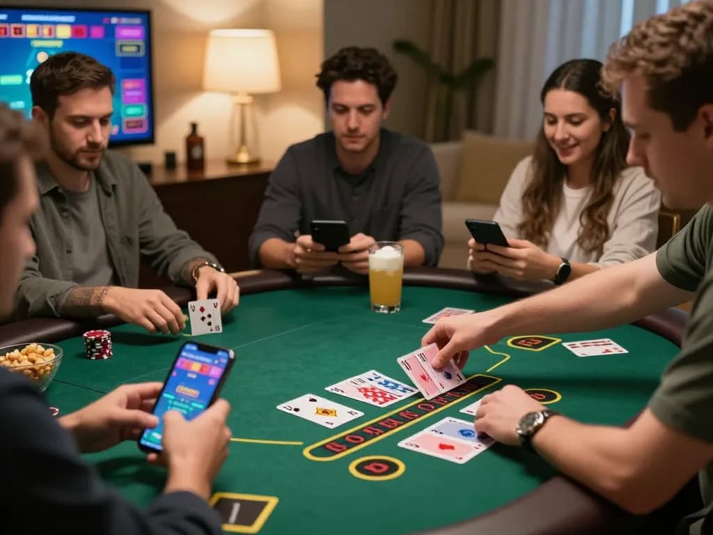 Player engaging in a thrilling online SC88 blackjack game from home, showcasing easy navigation and vibrant graphics.