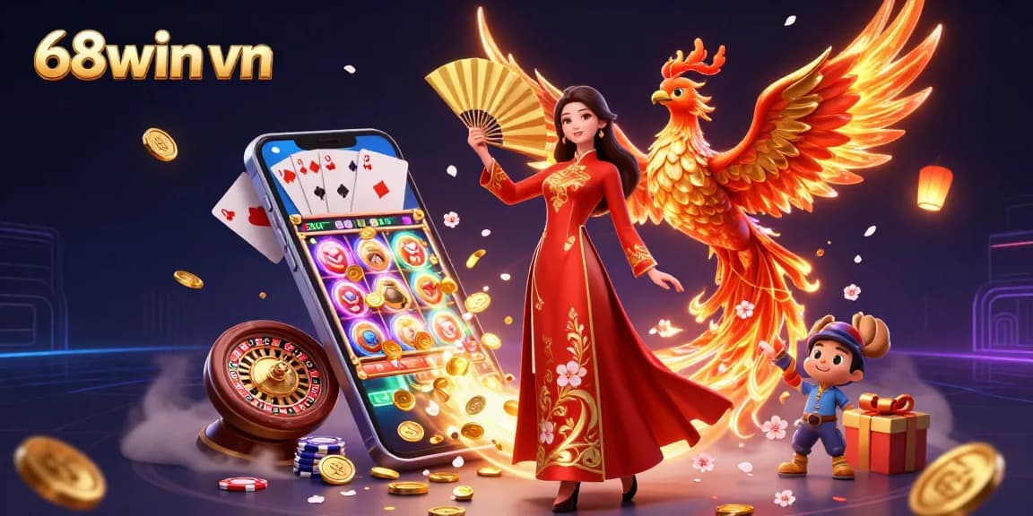 Engage with thrilling games like slots at 68win vn, featuring dynamic characters and golden rewards.