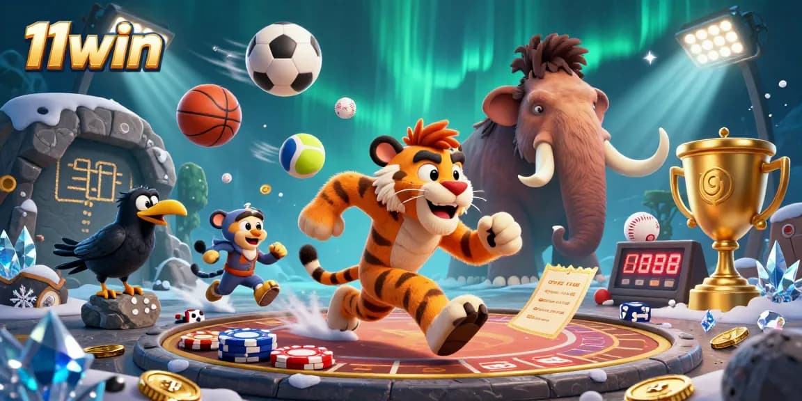 Engage in thrilling betting with 11win’s prehistoric casino featuring cavemen and sports elements.
