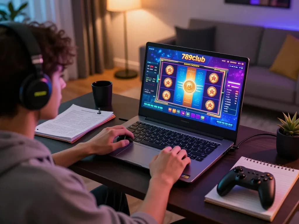 Player enjoying an exciting gaming session on 789club platform with engaging slot games.