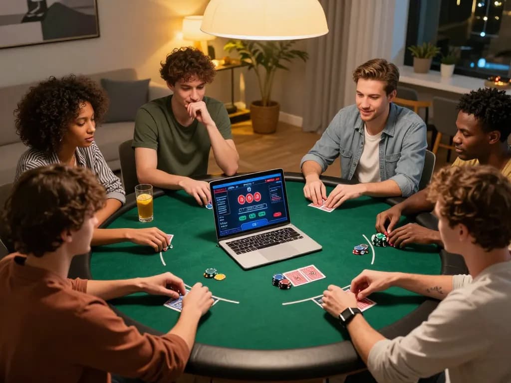 lc88 online poker night with friends enjoying gameplay and strategy at home