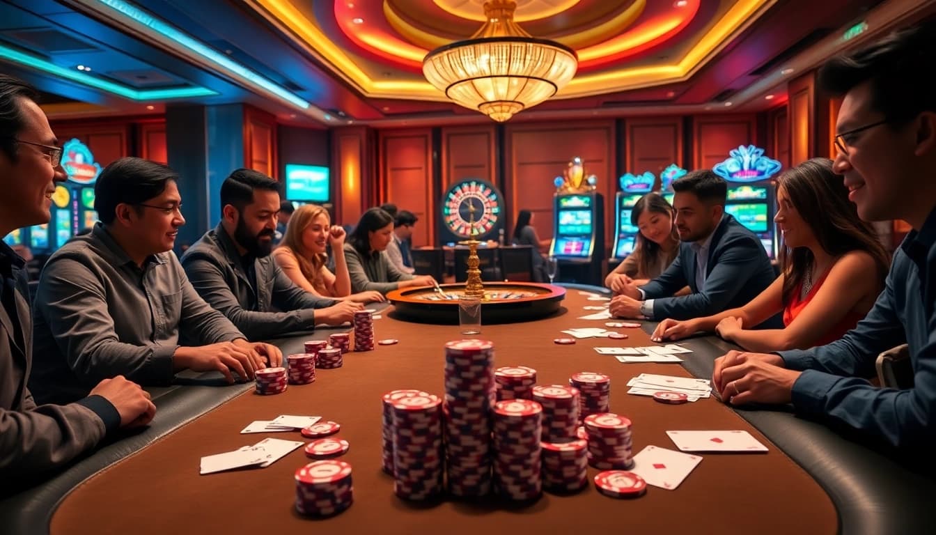Experience thrilling gameplay at https://8day-vn.jpn.com/ with vibrant poker chips and casino tables.