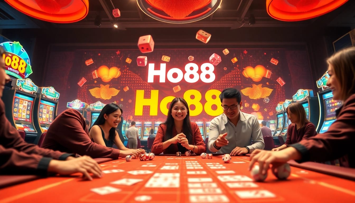 Ho88 online gaming experience showcasing players enjoying live casino games with vibrant visuals and engaging atmosphere.
