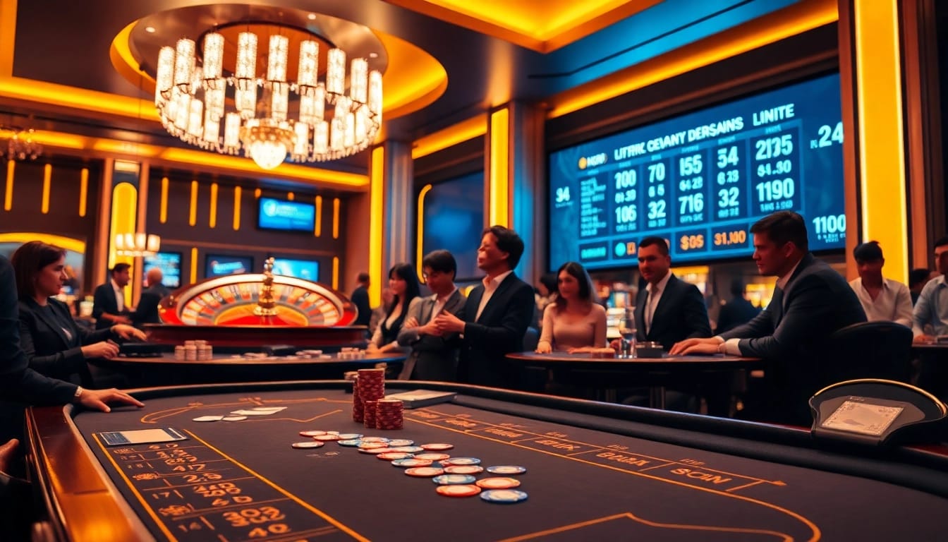 Experience the thrill of kèo nhà cái 5 at a vibrant casino table with poker chips and cards.