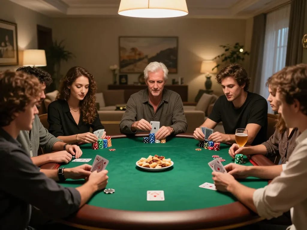 KONG 88 players strategizing a winning hand in a thrilling poker game.