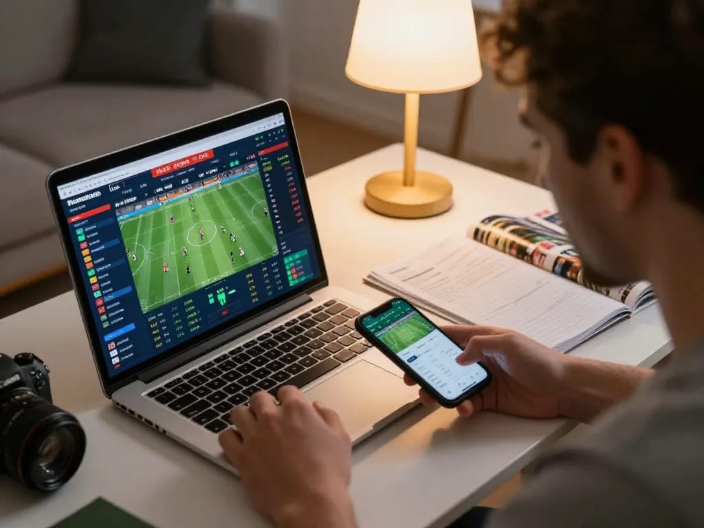 Placing strategic bets on sports with ty-le-keo odds on laptop and smartphone