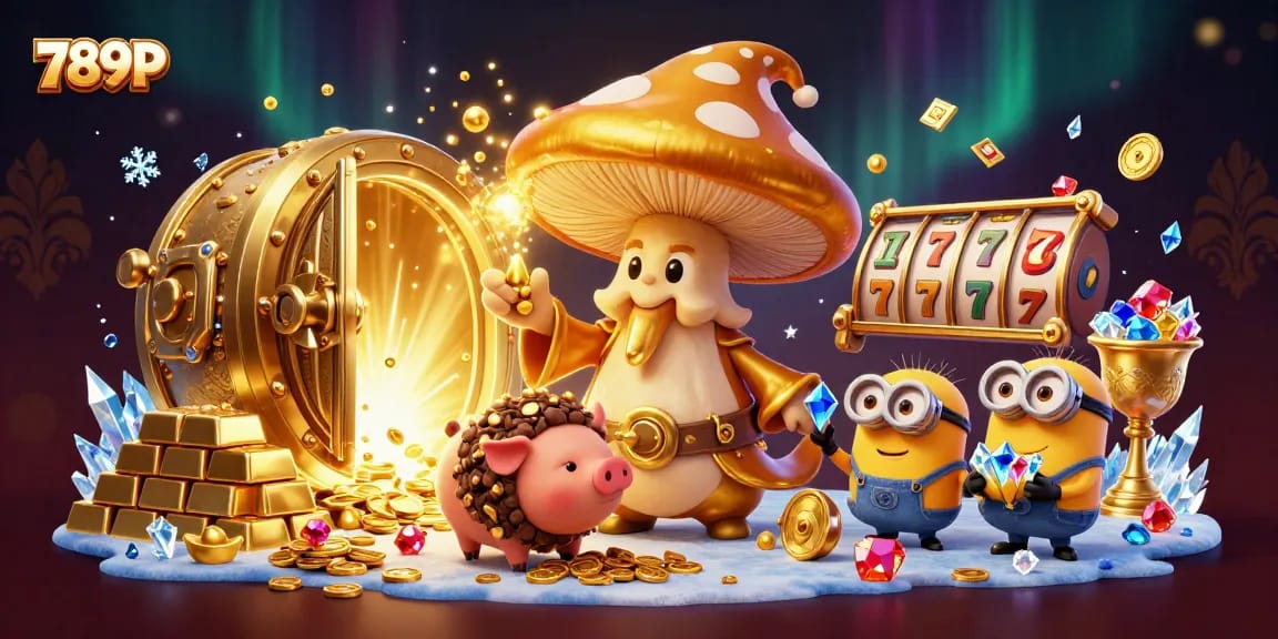 Engage with the thrilling magic of 789P as a wizard conjures gold in a vibrant casino scene.