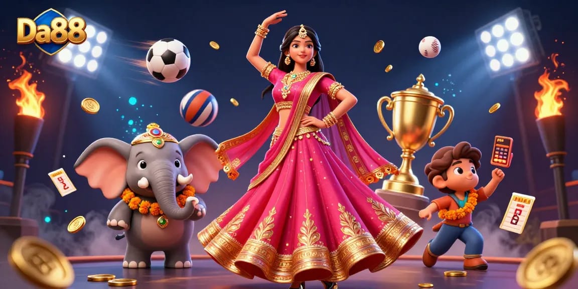Experience the thrill of Da88 with a captivating mix of vibrant casino elements and dynamic sports betting action.
