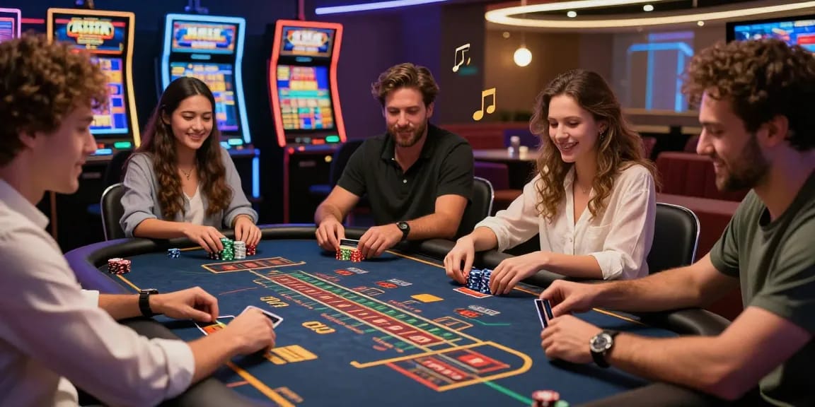 Players at credit card casinos using Mastercard deposits, showcasing excitement and vibrant atmosphere at https://being-there.org.uk.