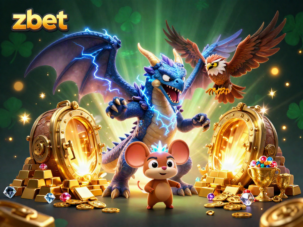 Spin the reels at zbet for thrilling wins amidst a treasure-filled casino spectacle.
