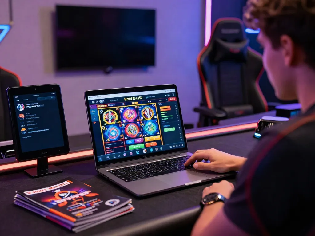 Exciting online gaming setup showcasing casinos not on GamStop UK with vibrant visuals and engaging atmosphere.