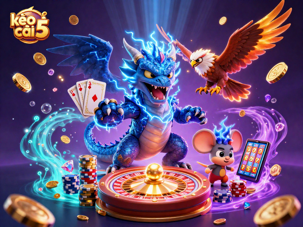 Engage with kèo nhà cái 5 through a magical 3D casino adventure with thunder dragon and wind hawk.