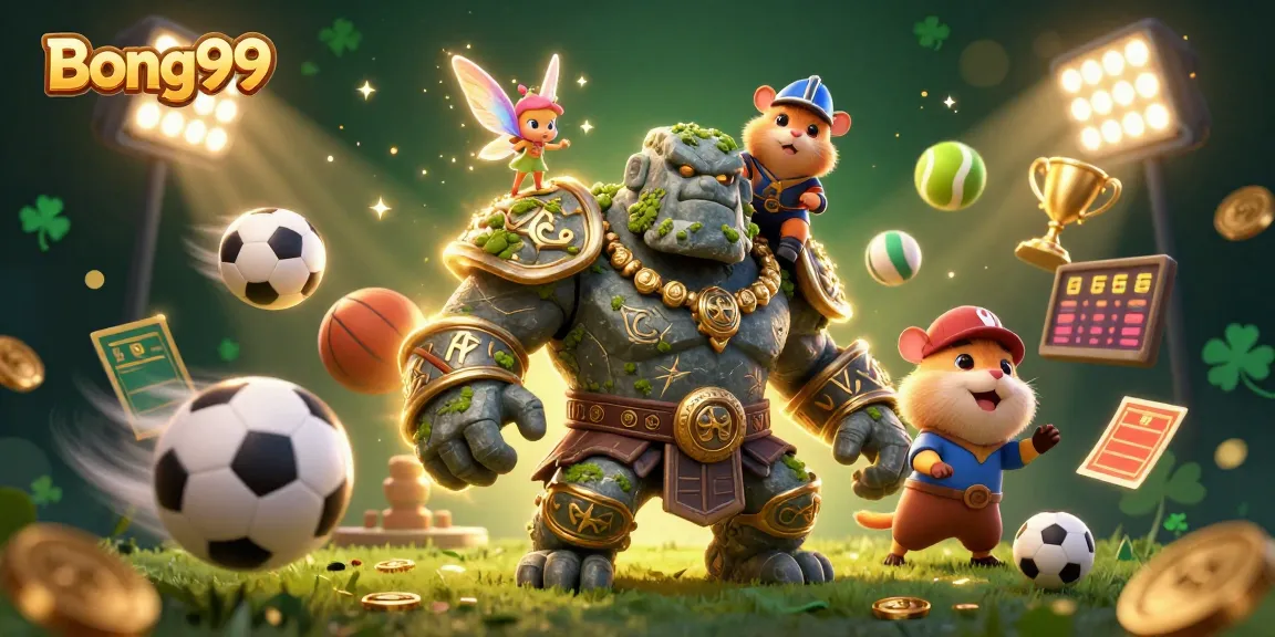 Engage with Bong99's thrilling betting experiences through this vibrant 3D illustration.
