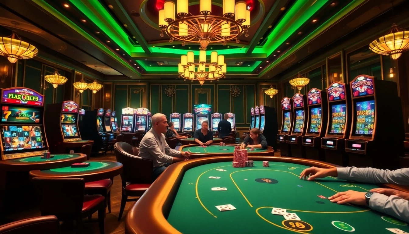 Action-packed gaming at https://rr999.net/ with poker chips and vibrant slot machines.