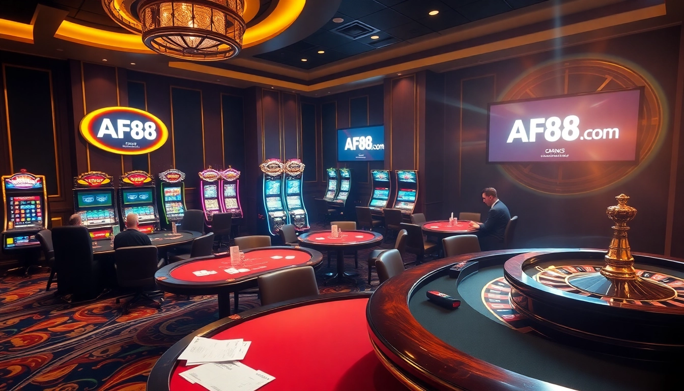 Engaging in exciting poker gameplay at AF88 com online casino, showcasing poker chips and betting slips.