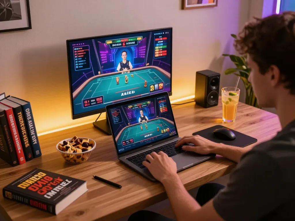 Experience action with nhà cái lv88 through an engaging online gaming setup featuring a live dealer.