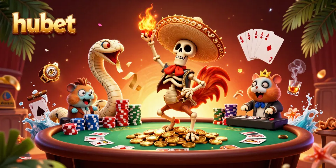 hubet offers players exciting casino fun with a vibrant 3D illustration of engaging characters and dynamic gambling elements