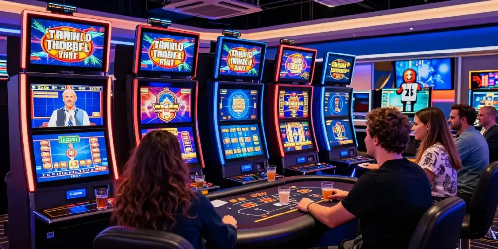Exciting scene showcasing casinos not on Gamstop UK with players enjoying vibrant digital gaming experiences