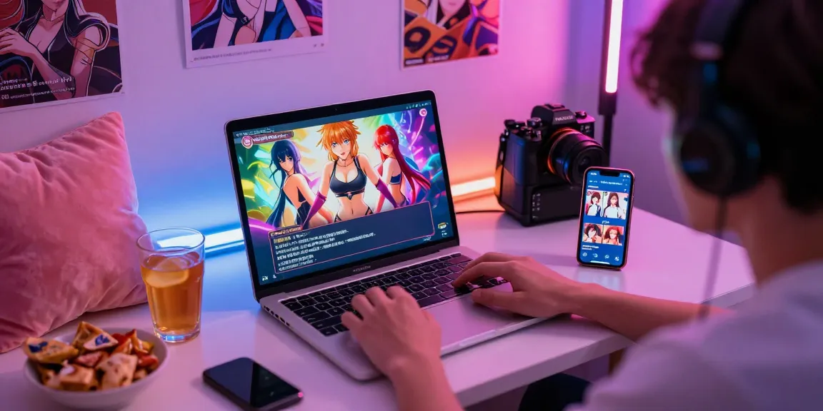 Player enjoying degrees of lewdity in a cozy gaming space with vibrant visual novel graphics.